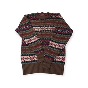 🐻Vtg Ralph Lauren X Chaps 100% Pure Wool Knit Fairisle Sweater🐻